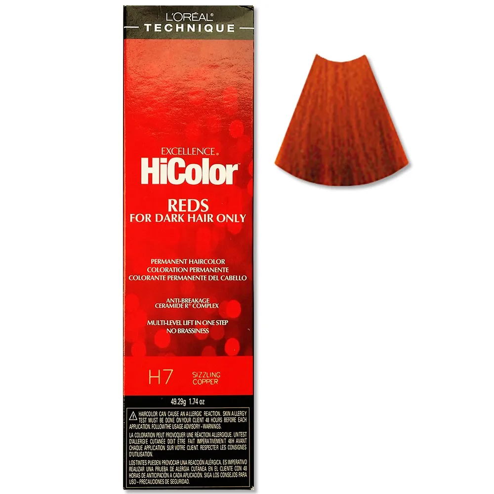 L'Oreal HiColor H7 Sizzling Copper For Dark Hair Only