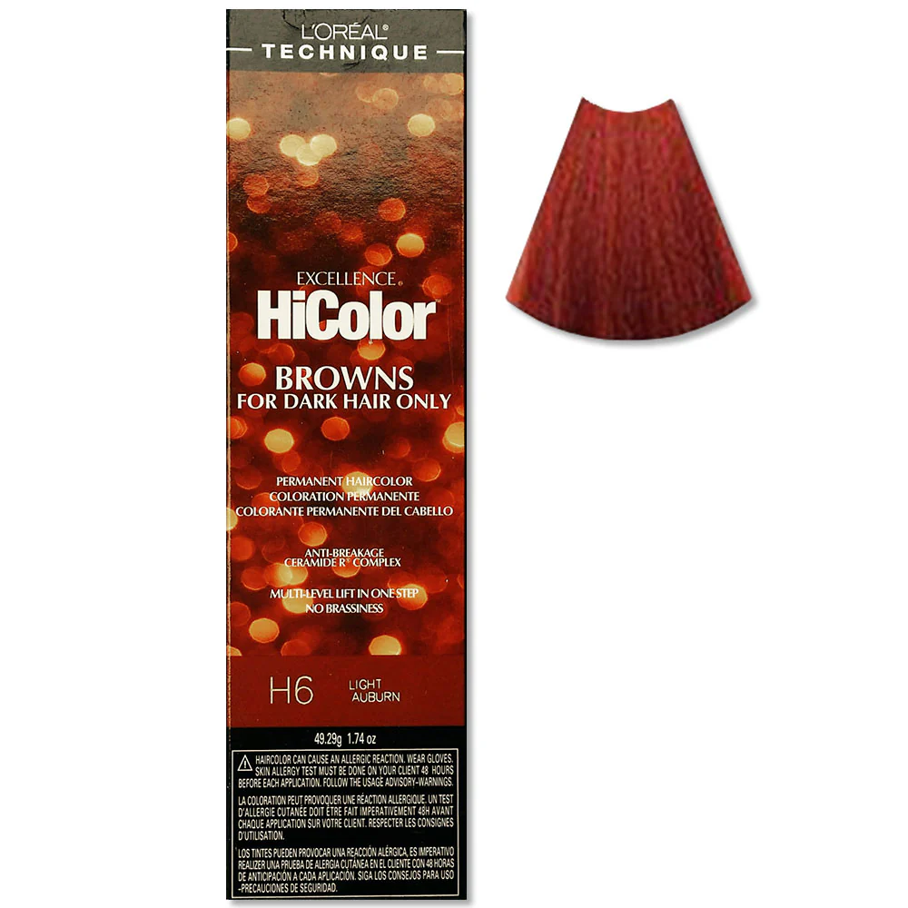 L’Oreal HiColor H6 Light Auburn For Dark Hair Only