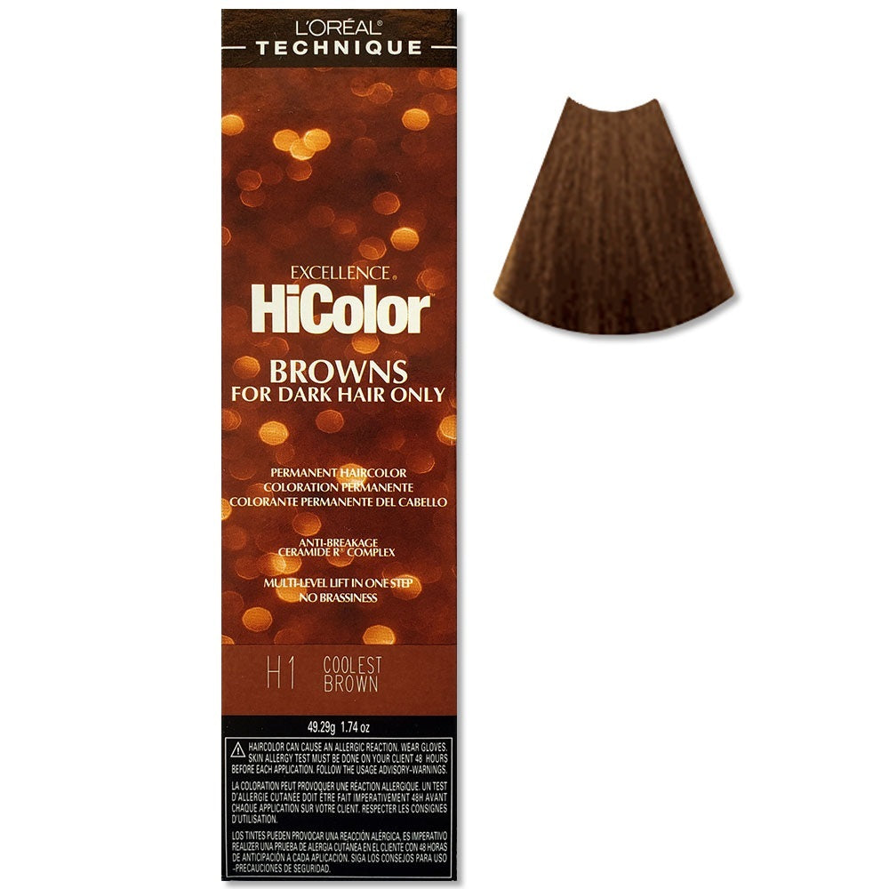 L’Oreal HiColor H1 Coolest Brown For Dark Hair Only
