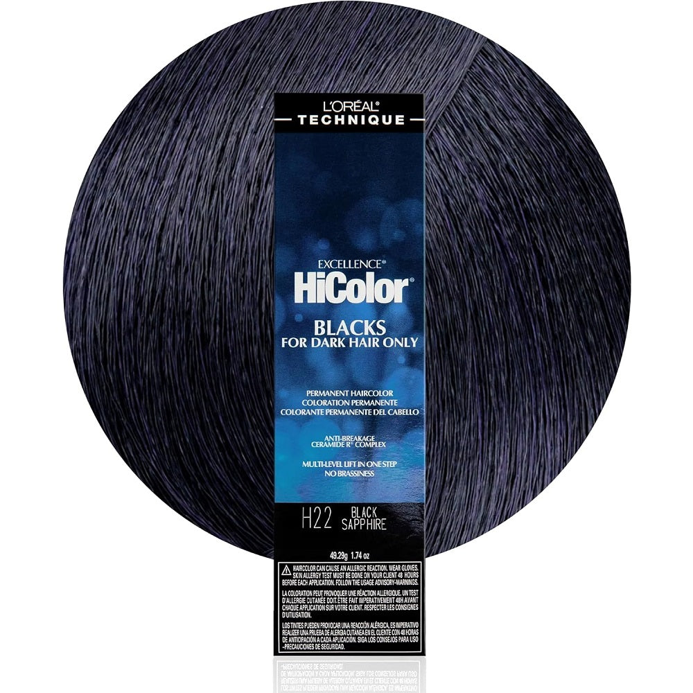 L’Oreal Excellence HiColor H22 Black Sapphire For Dark Hair Only