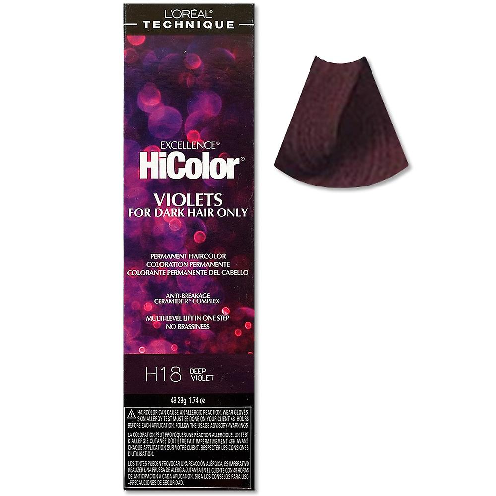 L’Oreal Excellence HiColor H18 Deep Violet For Dark Hair Only