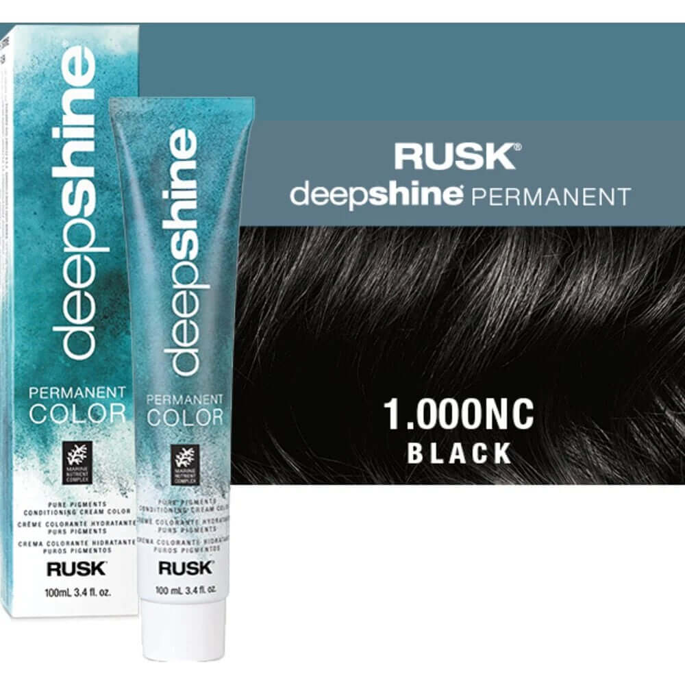 Deepshine Rusk Rusk Deepshine 1.000NC Black Permanent Hair Colour – Colourwarehouse
