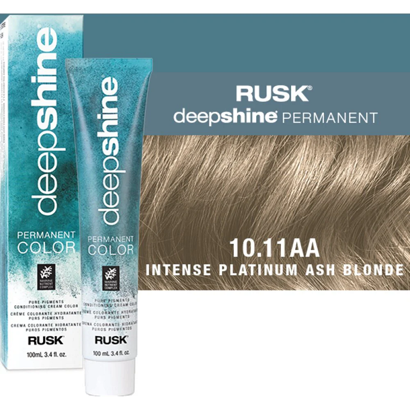 Rusk Deepshine 10.11AA Intense Platinum Ash Blonde Permanent Hair Colour