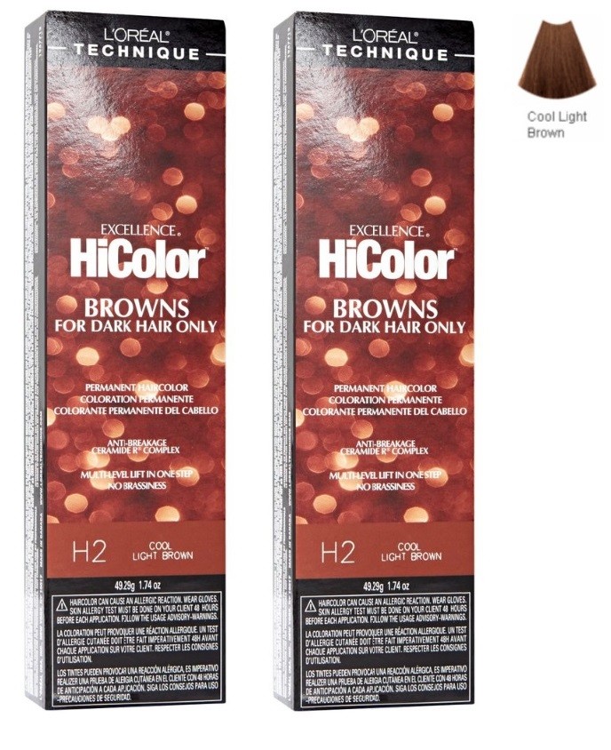 L Oreal Excellence Hicolor Browns For Dark Hair Cool Light Brown H2