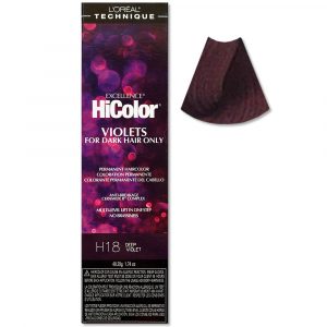 L’Oreal Excellence HiColor H18 Violets Hair Dye for Dark Hair Only